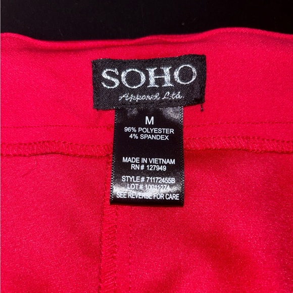 Soho Dress Pants Women’s Medium Red - Picture 2 of 7